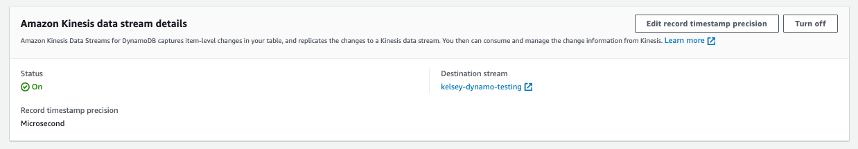 DynamoDB Kinesis 스트림